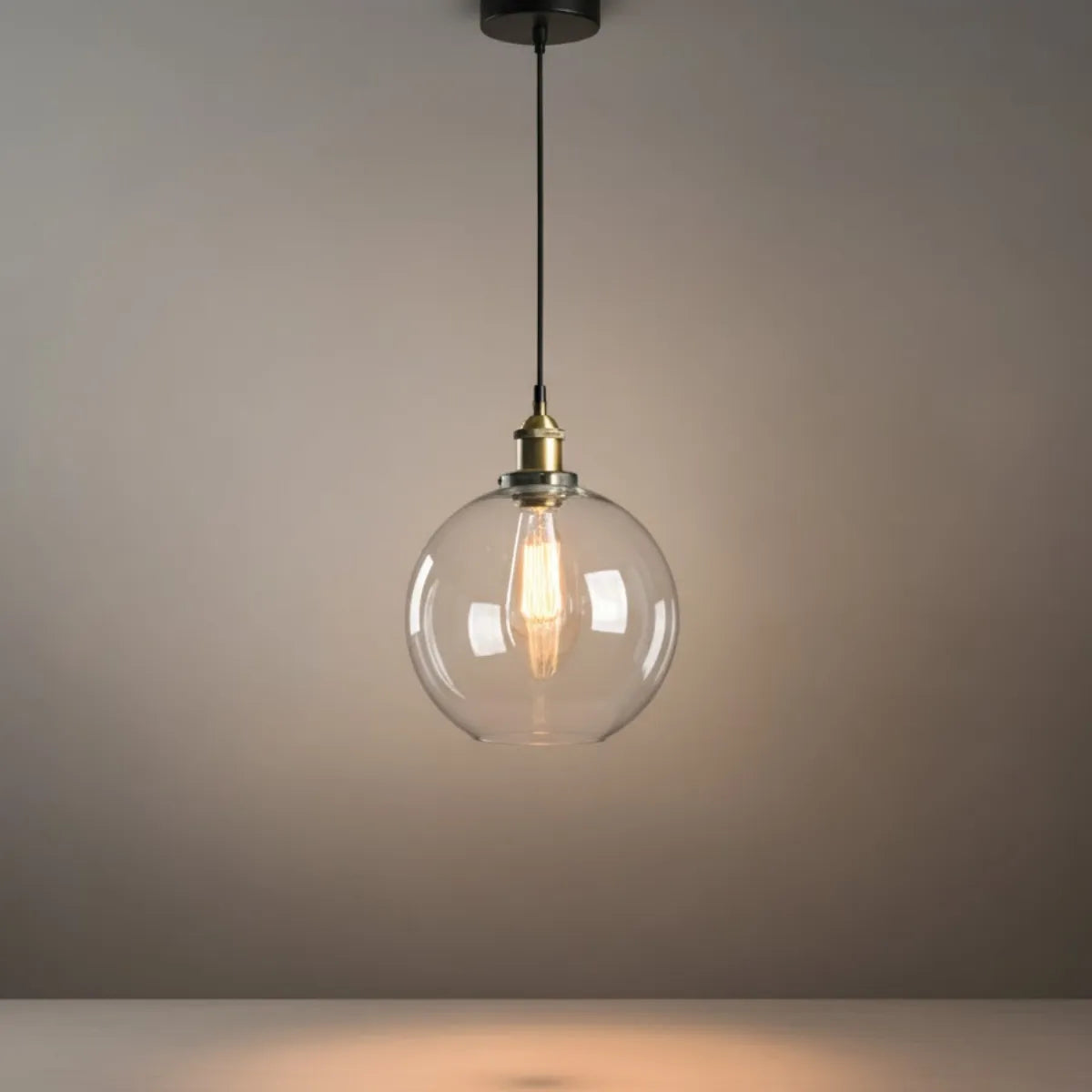 Irondale Industrial Glass Pendant Light